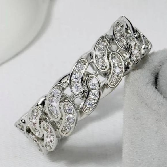 Jewelry - DIAMOND 925 STERLING SILVER ETERNITY RING